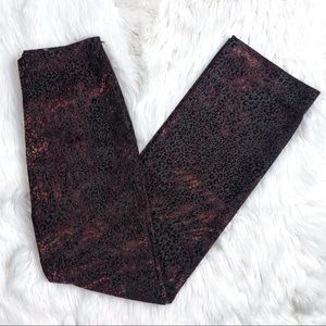 Ecetera Burgundy Leopard Burnout Pants